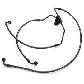 MoKitDora Stainless Steel Brake Line Oil Hose Kit for 14" Monkey Bagger Bars 1996-2013 Harley Touring Street FLHX Electra Glide FLHT No ABS, Black