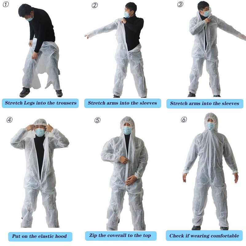 V VICOGARD Hazmat Suits,10 Colors Options Disposable Protective Coveralls, Paint