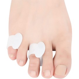 4 x Gel Toe Separators Spacer Corrector Straighteners for Cushioning and Aligning Curved Crooked Overlapping Toes - Corns Small Tailor's Bunion