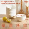 Sweese Porcelain Bowls Set of 6, 20oz Lightweight Round Cereal