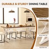 AMICLIBER Farmhouse Dining Table for 6 People, 70.8 Inch Rectangular