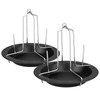 WELLGRO Set of 2 chicken roasting dishes, chicken stand, roasting