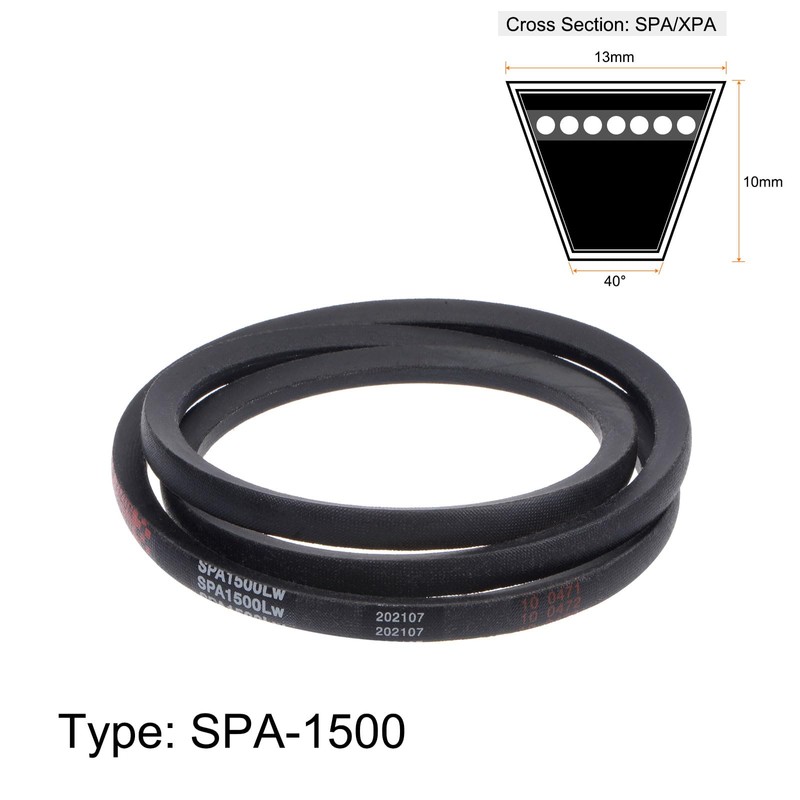 sourcing map SPA-1500 V-Belts Drive Belt 1500mm Pitch Girth 13mm