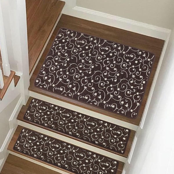 Non-Slip Carpet Stair Tread Mat 30" x 19" Landing Rug-Matching