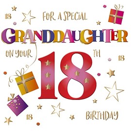 Special Granddaughter On Your 18th Birthday Greeting Card Talking Pictures Cards SCER0208/18