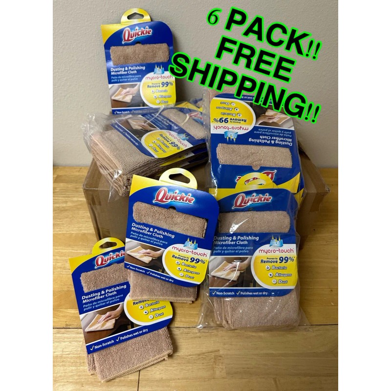 Quickie #474 (6 PACK) Microfiber Dusting & Polishing Cloths