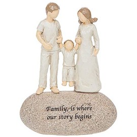 Angels Family is where our story begins Sentimental Pebble Gift