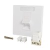 Labgear Single Angle Keystone Ethernet Socket CAT5e RJ45 Faceplate, 1-Gang