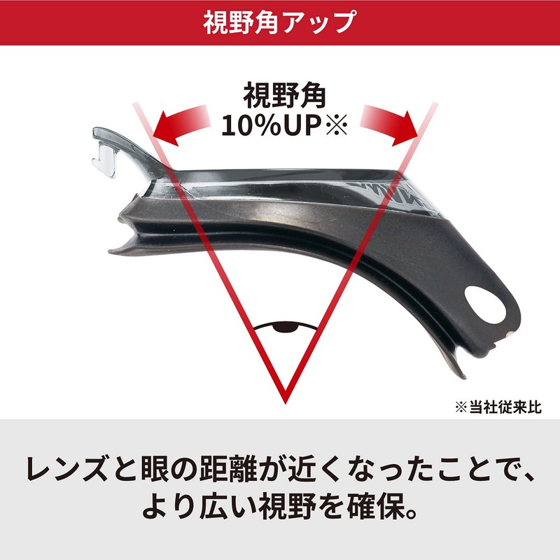 Swans SRX-NPAF SMBK Swimming Goggles, Made in Japan, Smoke Black,