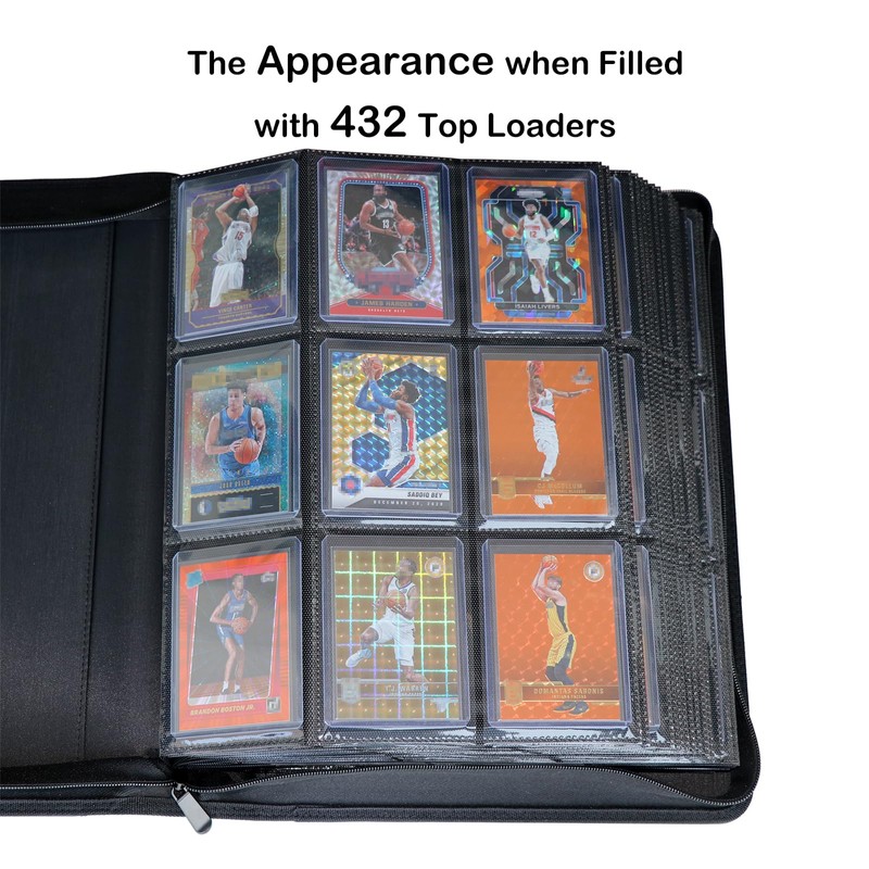 Top loader Binder, Holds 432 Top Loaders, 9 Pockets Top
