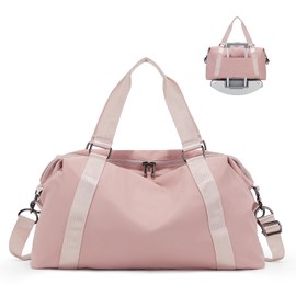 Weekender Overnight Bag for Women, Lightweight Travel Duffel Bag with Trolley Sleeve and Wet Pocket, Carry on Bag Personal Item Travel Bag, Waterproof Sports Gym Tote Bag,Hospital Bag