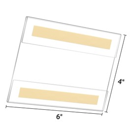 Ludery 4x6 Acrylic Picture Frames Set of 6, Clear Photo Frame for Wall with Tape, Clear Picture Photo Frames 4x6 for Home, School, Office - Horizontal