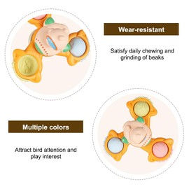 Parrot Spinner Toy, Interactive Parakeet Spinning Toy Bird Cage Hanging Accessories for Small-Medium Cockatiels Lovebirds Parrotlets Conures Budgies