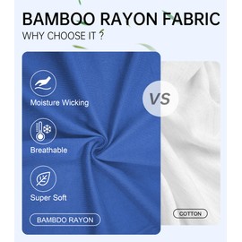 COLORFULLEAF Mens Underwear Soft Breathable Bamboo Rayon Boxer Briefs Open Fly Stretch Underwear 4 Pack(4F,L)