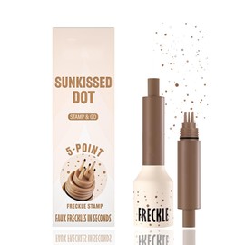 Waterproof Long-Lasting Fake Tattoo Pen, Five-Point Freckle Stamp & Freckle Pen for Natural Sun-Kissed Makeup, Safe & Gentle Formula Suitable for All Skin Types, Quick-Drying (Caramel)