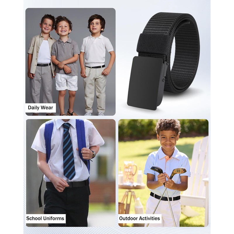 AWAYTR Nylon Golf Belt for Boys -Kids Baseball Belt with