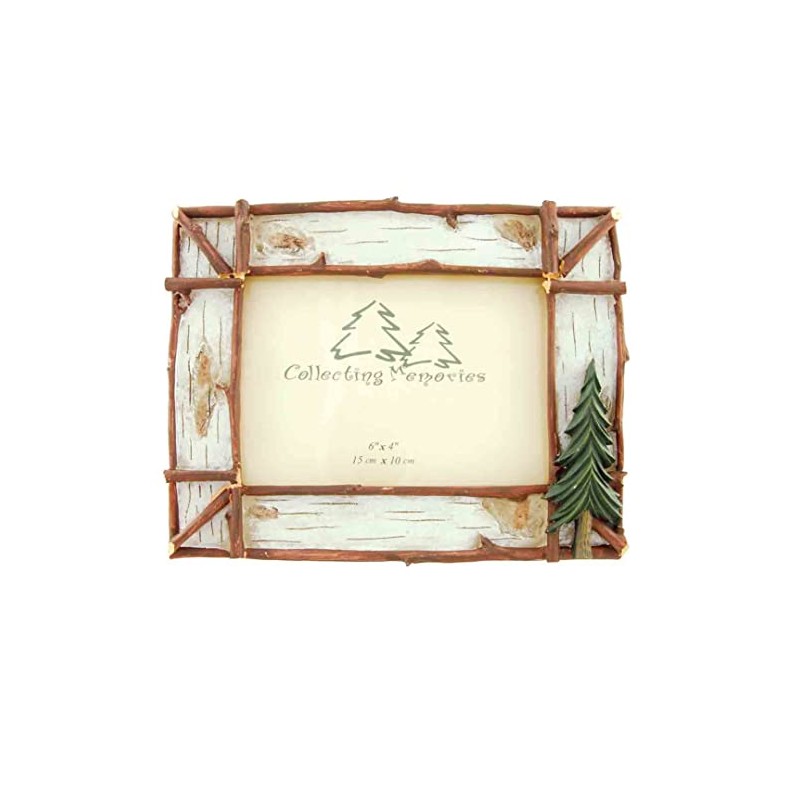 WD Rustic Twig & Birch w/Pine Tree Photo Frame 6x4,