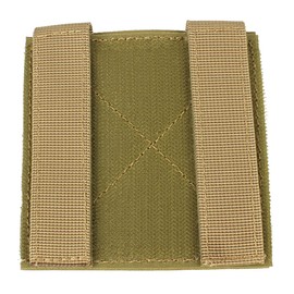 ROCOTACTICAL Molle Tactical Bag Patch Panel Accessory, Patches Display Board Tactical Molle Hook and Loop Molle Panel for Badges and Insignia Patches- 4x4 inches, 2pack (TAN)