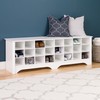 Prepac White Hall Bench with Storage and Seating: 24-Shoe Cubby