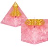 mookaitedecor Rosenquarz Heilkristall Quarz Pyramide, Positive Energiepyramide für EMF Schutz
