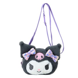 Sanrio Face-shaped Neck Coin Case Kuromi Cotton/Polyester/PVC Wallet For Ages 3 and Up 639702