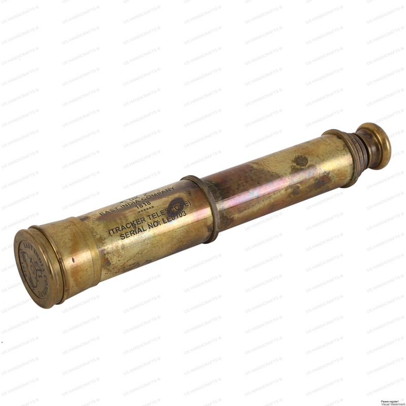 US HANDICRAFTS Handmade Vintage Brass Telescope | East India Company
