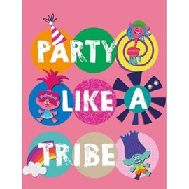 Halantex Trolls World Tour Party Like a Tribe Blanket, 100% Polyester, Size 100 x 150 cm, Multi-Coloured