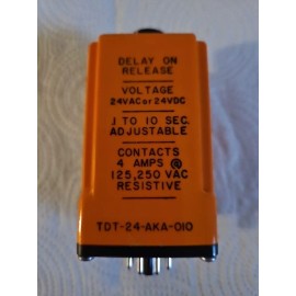 Diversified Electronics Time Delay Relay TAT 24 AKA 010.  24V.   4 AMP.  120V