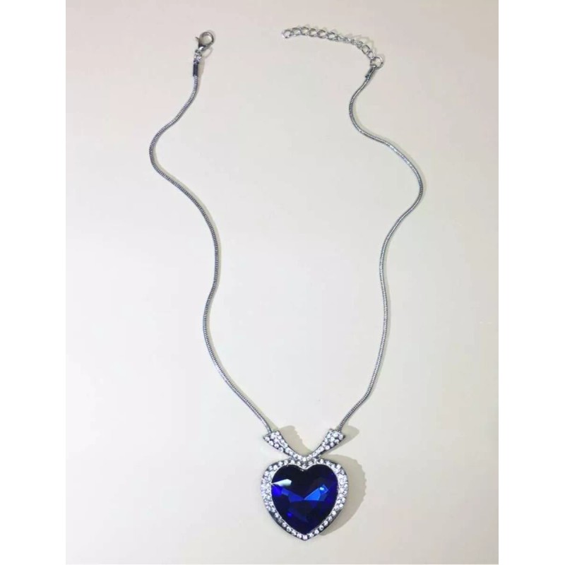 Dtup Collar Corazón Del Mar Circonios Colección Titanic Plata 925