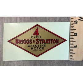 engine-decals.com Briggs & Stratton early engine decal Gold