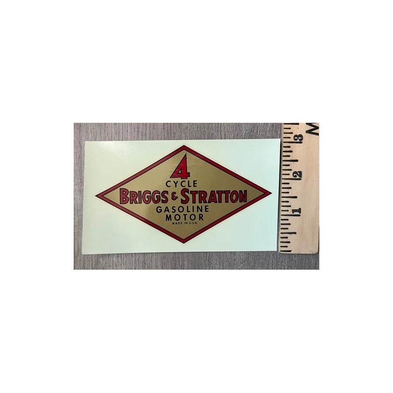 engine-decals.com Briggs & Stratton early engine decal Gold
