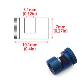 DGHAOP 3 pernos de pulgar para cuchillo plegable Buck 110 (blanco/negro/azul), tornillo de pulgar con llave hexagonal de 1/16 pulgadas