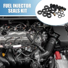 A ABSOPRO Fuel Injector O Rings Seals with Micro Filters Fuel Injector Repair Kit for Toyota Tacoma 1995-2000 Rubber Black (Set of 4)