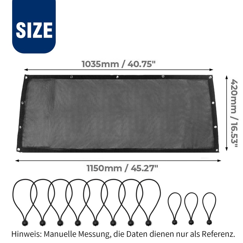 Hoypeyfiy UTV Sunshade Mesh, Nylon Rear Window UV Protection Net