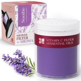 Radiance by Mist Vitamin C Shower Filter Replacement Cartridge + Shower Steamers Aromatherapy - K Beauty Skin & Hair Enhancement, Universal Water Filter Replacement for AquaBliss - Lavender Spa Scent