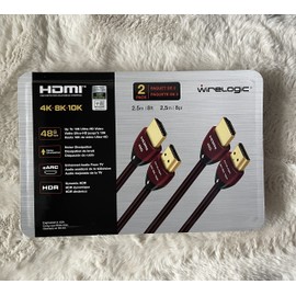Wirelogic HDMI Cable 4k 8k 10K (Pack of 2)