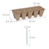 Relaxdays Set of 200 Biodegradable Propagation Pots with Signs, H