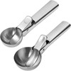 2 Pcs Stainless Steel Ice Cream Scoop, Heavy Duty Ice