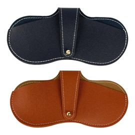 AffeGifts Soft Glasses Case for Women Men, PU Leather Glasses Pouch Anti-Scratch Spectacle Cases Sunglasses Bag Flat Glasses Case For Travel Office