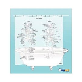 SMART by Simple Memory Art Human Skeleton Shower Curtain - EVA Vinyl
