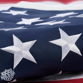 ROTERDON American Flag 3x5 FT Outdoor - Made in USA, USA Heavy Duty Nylon US Flags with Luxury Embroidered Stars, Sewn Stripes and 2 Brass Grommets