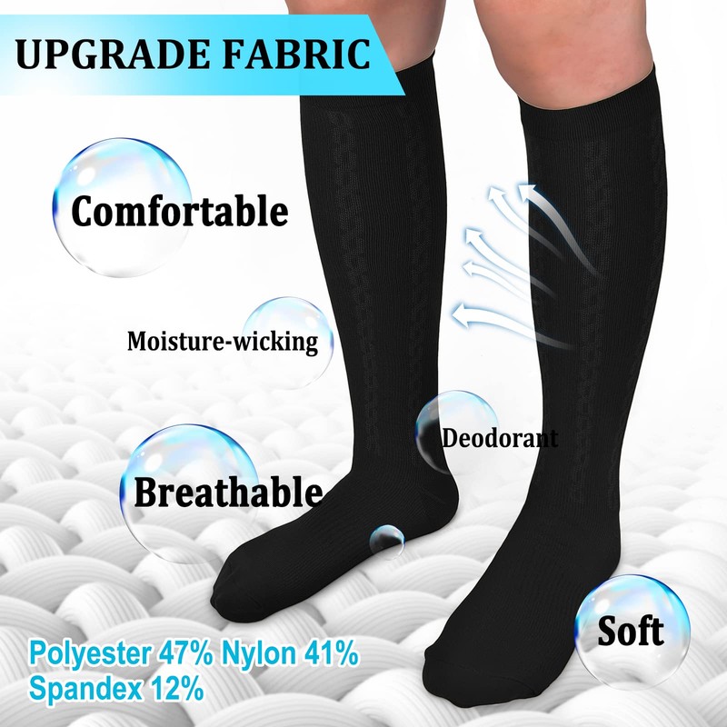 30-40mmHg Medical Graduated Compression Socks for Women&Men Circulation-Compression Stockings-Knee High