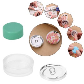 Watris Veiyi Cover Button Kit, Fabric Covered Button Kit, Flat Back Button Covers Kit, Buckle Making Tool for DIY Handmade Crafts(30mm)