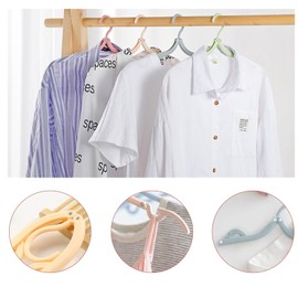 Uwiyo Travel Hangers, 20 Pcs Folding Clothes Hangers Portable Plastic Clothes Coats Hangers for Home Travel Holiday Camping Outdoor Camping Essentials, 4 Colors (20)