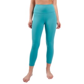 Yogalicious Capris de cintura alta ultra suaves y ligeros, pantalones de yoga de talle alto, Green Blue Slate Lux, XS