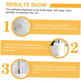 FELTECHELECTR 270ml Resin Soap Dispenser Bottle Press Pump Modern Hand Bottle for Shampoo Dish Soap Lotion Body Wash