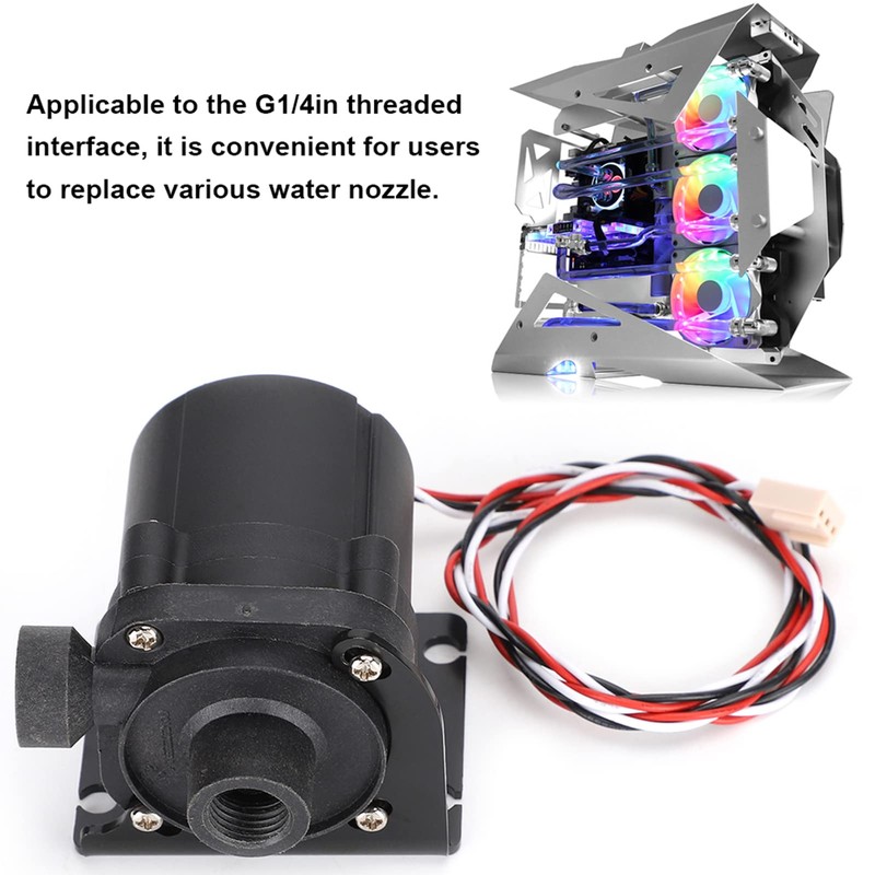 12v Brushless DC Pump, G1/4in Mini Computer, 600LH 3600RPM Rotate