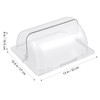 Ciieeo Clear Acrylic Dome Cover Rectangle Roll Top Bread Basket