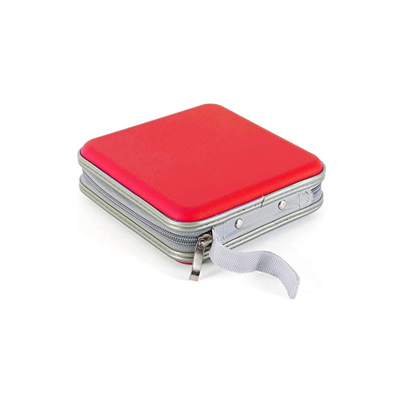Red Hard Shell Case for 36 CDs / DVDs