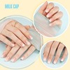 NOVO OVO Press On False Nails MILK CAP SHORT Neutral